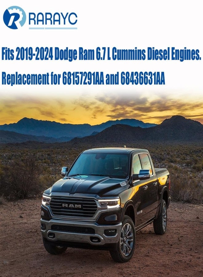 RARAYC مجموعة فاصل الماء وفلتر الوقود RARAYC سعة 6.7 لتر من Cummins لمحركات Ram Turbo Diesel موديل 2019-2020 (68157291AA، 68436631AA) وفلتر الزيت (5083285AA). - Image 2