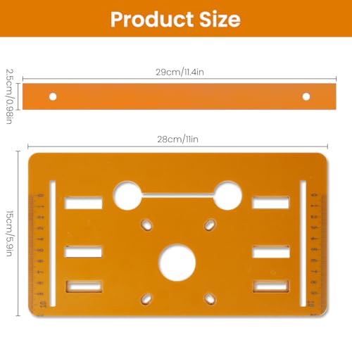 Serplex® Adjustable Cutting Machine Bakelite Guide with 5mm Durable Engineering Plastic, Universal Compatibility for 4-inch/5-inch Circular Saws, Accurate Scale Markings, 28x15cm Woodworking Accessory - Image 2