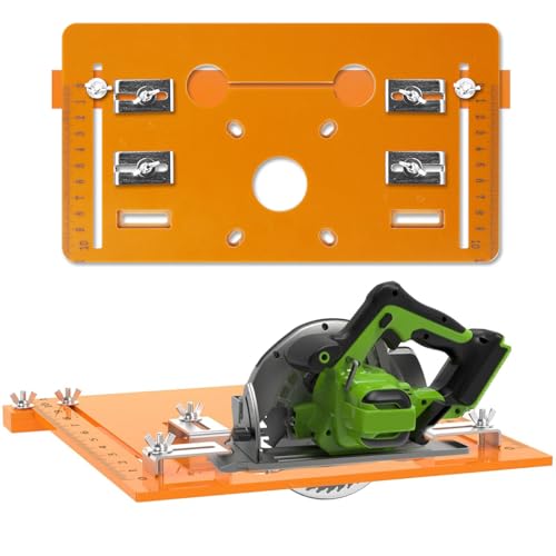 Serplex® Adjustable Cutting Machine Bakelite Guide with 5mm Durable Engineering Plastic, Universal Compatibility for 4-inch/5-inch Circular Saws, Accurate Scale Markings, 28x15cm Woodworking Accessory - Image 1