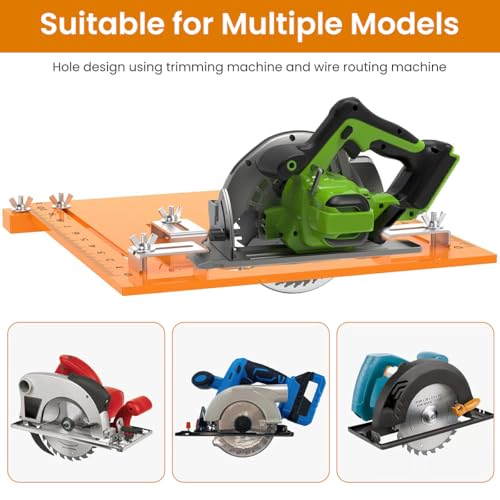Serplex® Adjustable Cutting Machine Bakelite Guide with 5mm Durable Engineering Plastic, Universal Compatibility for 4-inch/5-inch Circular Saws, Accurate Scale Markings, 28x15cm Woodworking Accessory - Image 4