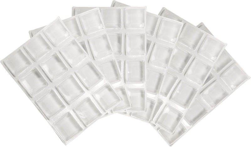 وسادات بامبر خزانة ذاتية اللصق 12 مربع لتقليل الصوت وحماية الأسطح شفافة 12 72 عبوة