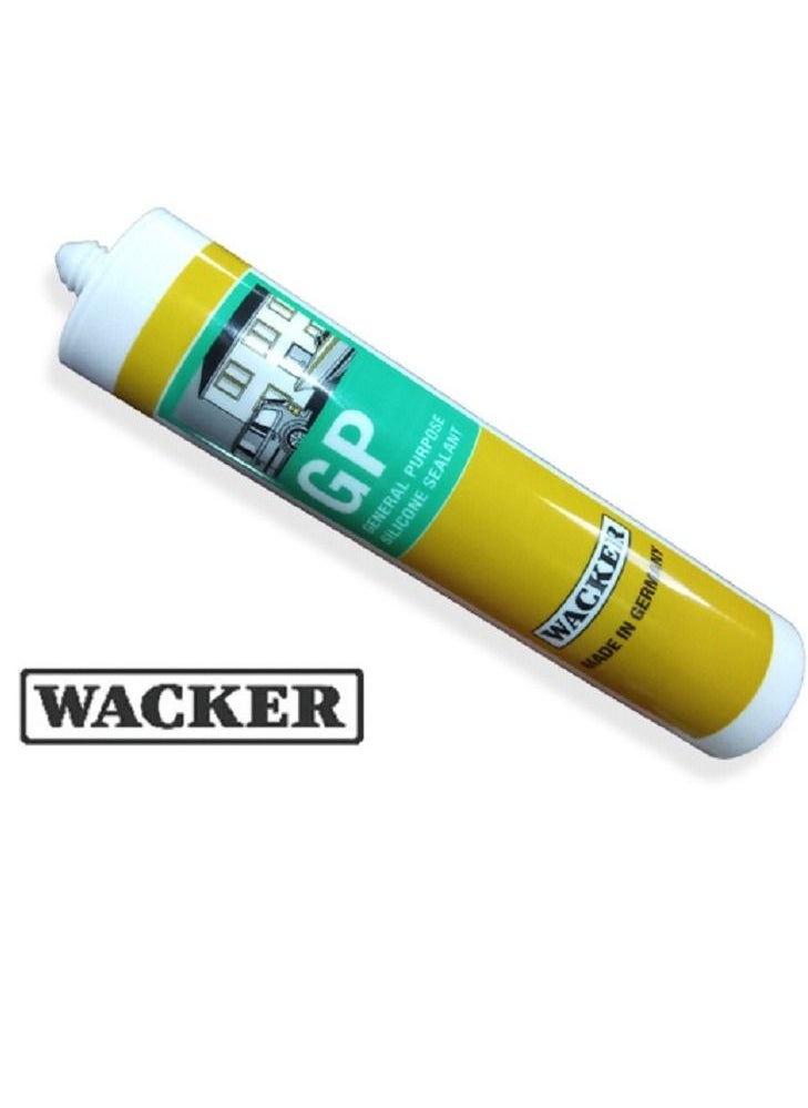 WACKER Silicone Sealant General Purpose GP- White 280ml- Wacker Germany  - Image 1