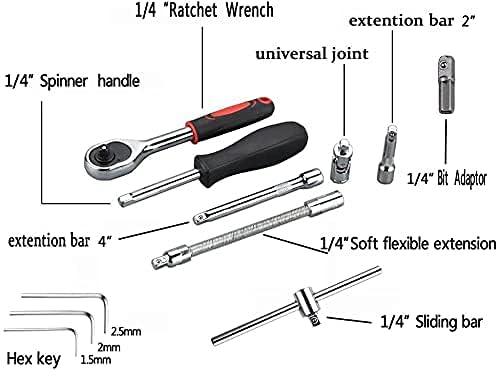 EXPORTTANZA Home Tool Kit Spanner Socket Set Goti Pana Set Box End - Image 3