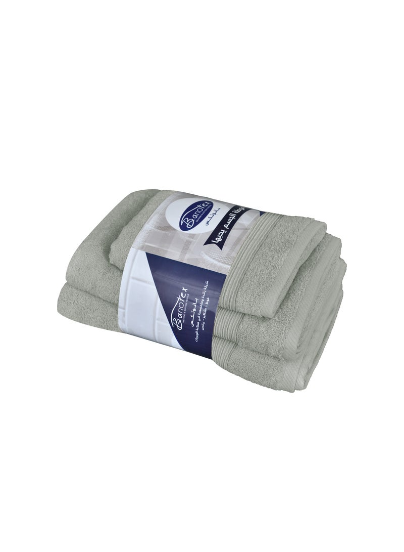 Banotex Banotex bath towels set (Luxe) 3 towels, sizes 50X100 cm 300 gr + 70X140 cm 600 gr + 90X150 cm 810 gr 100% Egyptian cotton product, high-quality and absorbent combed cotton, suitable for all uses  - Image 3