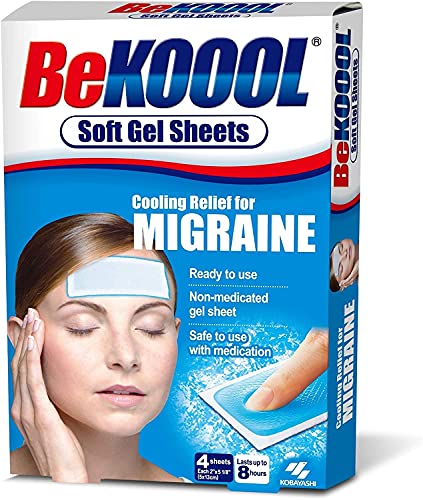 BeKoool Cooling Relief for Migraine Soft Gel Sheets Pack of 3