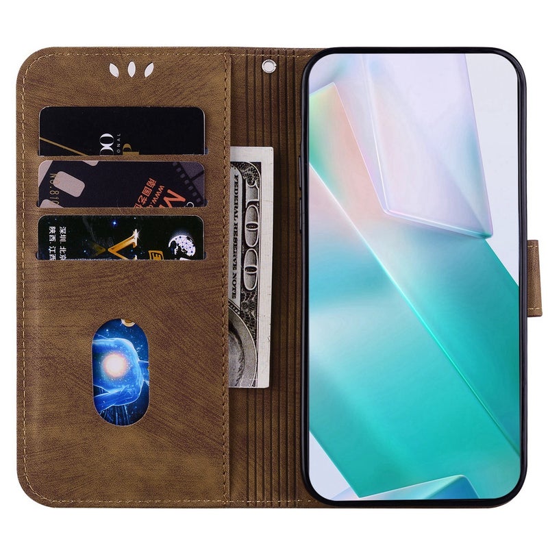 HuHa Protective Cover For Huawei nova 5T / Honor 20 Little Tiger Embossed Leather Phone Case(Brown) - Image 4