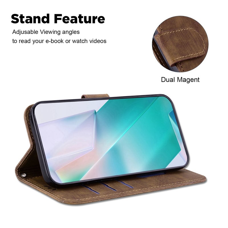 HuHa Protective Cover For Huawei nova 5T / Honor 20 Little Tiger Embossed Leather Phone Case(Brown) - Image 5