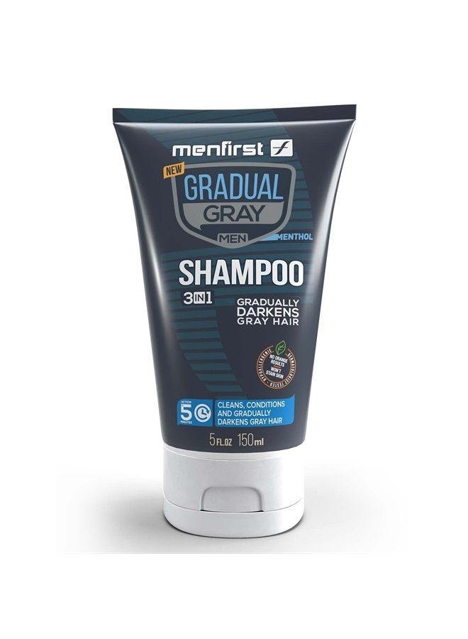 MENFIRST Gradual Gray 3-in-1 Hair Darkening Shampoo and Conditioner for Men, Gradually Reduce Grey and White Hair Color for Natural Looking Results - Image 1