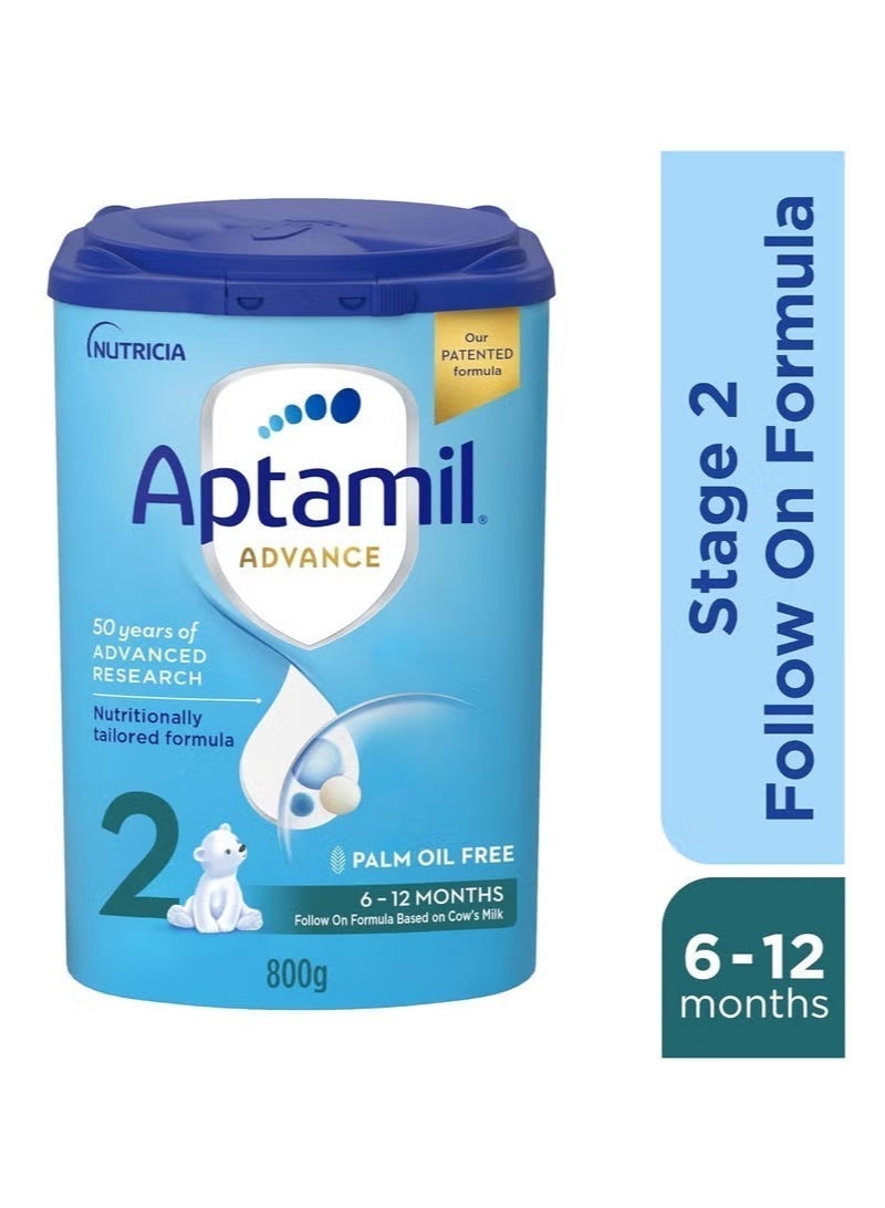 ابتاميل Aptamil Advance 2 Follow-On Formula Milk From 6-12 Months, Easy To Use Pack, 800g - Pack of 3 800grams Pack of 3 - Image 3