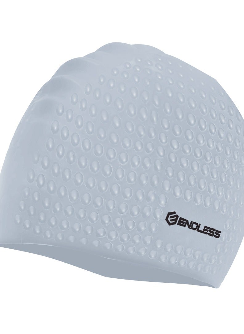 ENDLESS  Comfortable Silicon Swimming Cap with Ergonomic Ear Pockets | Fully Elastic Waterproof Cap for Long and Short Hair with Thicker Edge | For Women and Men - Image 1