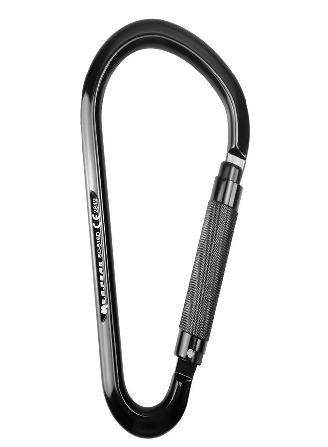 S.E.PEAK SEPEAK CE 22kN Large Alumn Auto Twist Locking Ladder Hook Carabiner, Professional Heavy Duty Lightweight Clip for Outdoor Tower Climbing, Aerial Work, Rescue, Fall Protection D Ring, Huge Opening Gate - Image 1