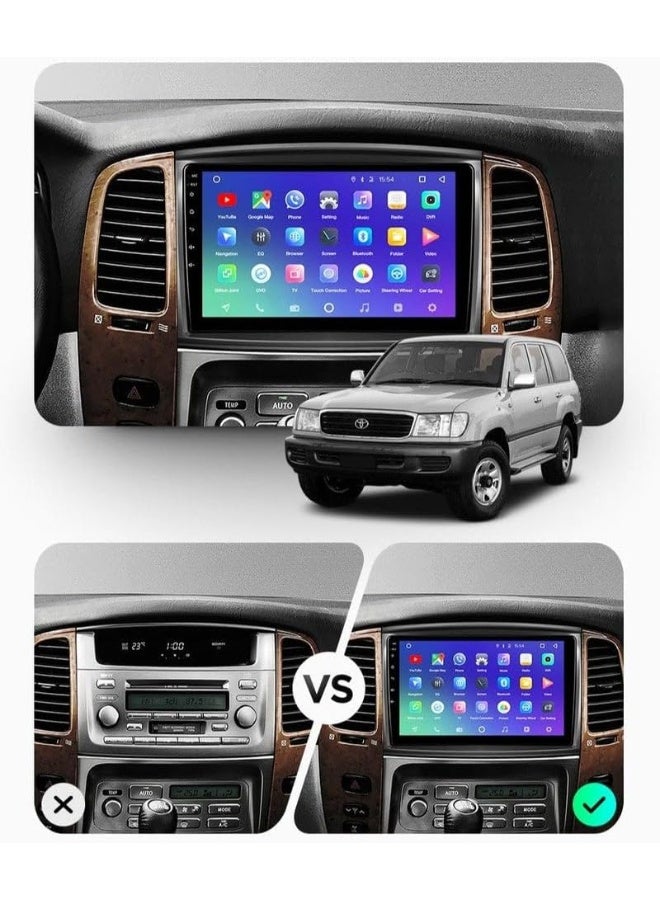 فيريكس شاشة ستيريو سيارة أندرويد لتويوتا لاند كروزر 100 GX LC100 لكزس LX470 2002-2007 مع أبل كاربلاي أندرويد أوتو واي فاي لاسلكي كاميرا AHD متضمنة واجهة سريعة 4G بلوتوث (2 + 32 جيجابايت 4CORE) - Image 2