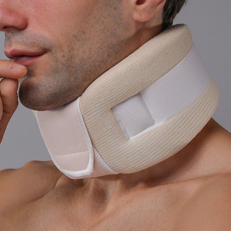 Neck Brace Holder Skin Color Neck Protection Breathable Comfortable Cervical Collar for Home Office M - Image 3