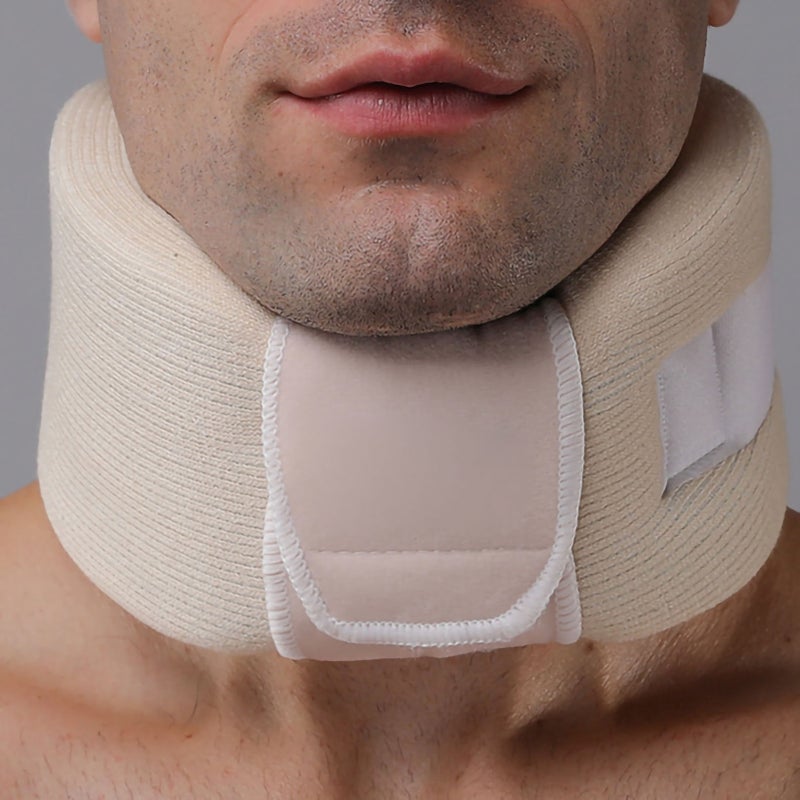 Neck Brace Holder Skin Color Neck Protection Breathable Comfortable Cervical Collar for Home Office M - Image 1
