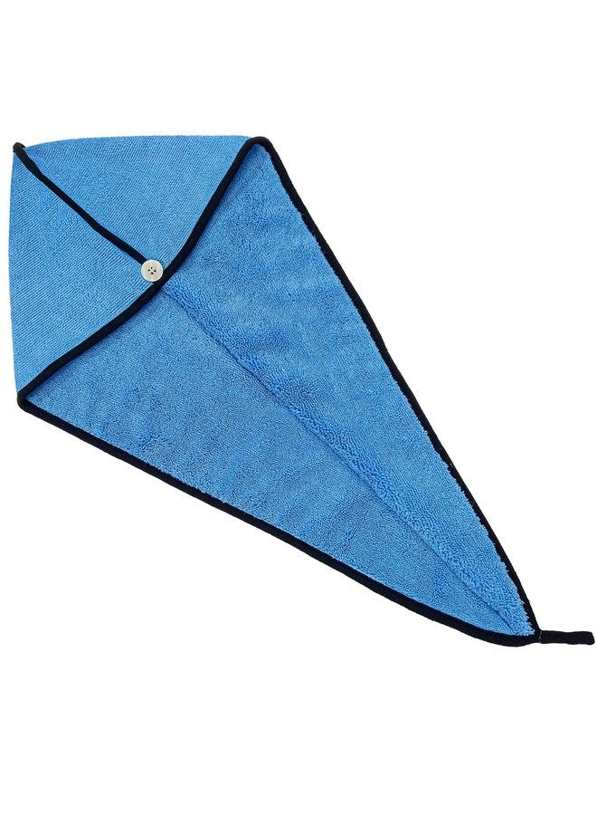 SOFTSPUN Microfiber Hair Cap Silk Banded Edge 1 Pcs 70X25 Cm Sky Blue 380 Gsm! Super Absorbent Quick Dry Hair Turban For Drying All Kinds Of Hair Straight Or Curly Short Or Long. - Image 2