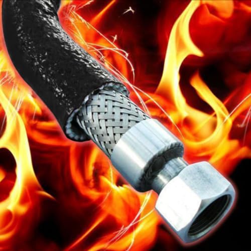 BaiYiQing Heat Shield Fire Sleeve 1"(25.4mm) ID x 3.3FT Silicone Coated Fiberglass Heat Wrap Fire Thermo Armor for Automotive Hose Lines Wires & Electrical Wiring (Black) - Image 4