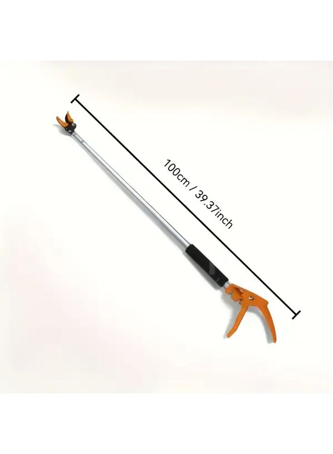 Tangerine Gardening Shears 3.5 Feet 1 Meter Lightweight Aluminum Rust Resistant Ergonomic Grip Cutting And Holding Pruning Scissors For Precision Trimming Garden Tools - Image 3