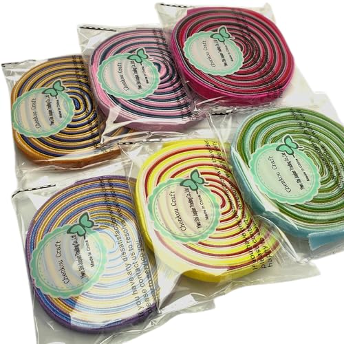 Chenkou Craft 30 Yards 1/4" Velvet Ribbon Total 30 Colors Assorted Lots Bulk (Multicolored, 1/4"(6mm)) - Image 4