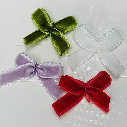 Chenkou Craft 30 Yards 1/4" Velvet Ribbon Total 30 Colors Assorted Lots Bulk (Multicolored, 1/4"(6mm)) - Image 5