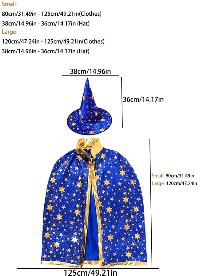 VUCATIN Festival Costumes Cosplay Kids Wizard Party Costume Cloak Fancy Dress Witch Cape With Candy Bag Hat for Boys Girls Toddlers  - Image 3