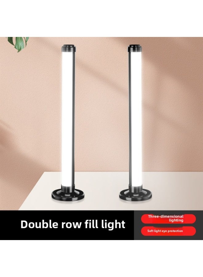 general Live Fill Light Desktop Computer Double Row LED Facial Beauty And Skin Rejuvenation Atmosphere God Girl Hair Light-Light Source Color:Upgraded Fill Light (three-color Non-polar Dimming) - Image 2