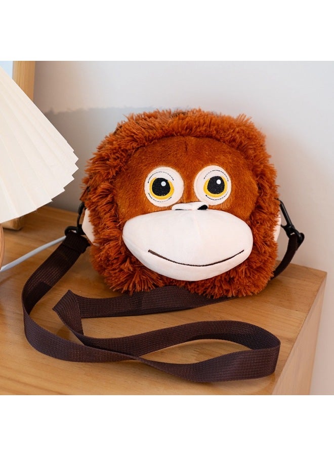 Cute Gorilla Doll Plush Toy Long Arm Monkey Bag Creative Curtain Hanging Doll Children's Rag Doll-Specifications:Orangutan Series-Color:Orangutan Bag 22cm(0.15kg) - Image 1