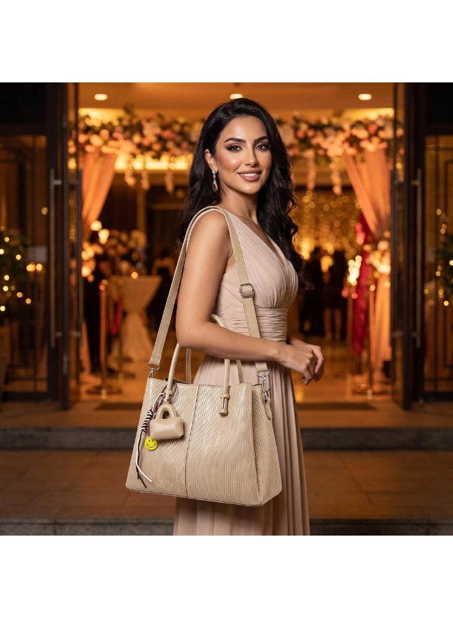 حقيبة يد نسائية يومية للتنقل بسعة كبيرة 2026، حقيبة كتف متعددة الوظائف بأسلوب أنيق، من النايلون الخفيف الوزن والمتين، وتحتوي على فواصل متعددة - Image 2