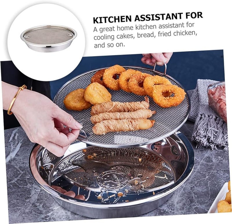 Stainless Steel Kitchen Drain Rack Basket Oil Strainer Grease Tray - Image 4