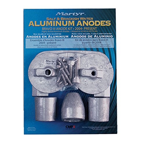 Martyr CMBRAVO3KITA Aluminum Anode Kit for Mercury Bravo III - Image 5