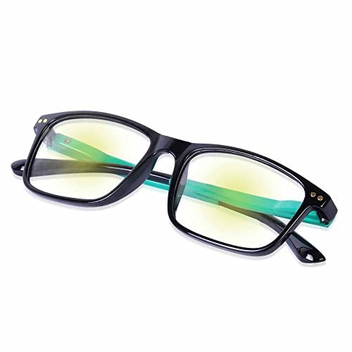 Freddy Unisex Zero & Power Reading Blue Cut Anti Reflection Glasses Full Frame Spectacles Glasses For Mobile Laptop Tablet Computer (Aqua, 1.50) - Image 1