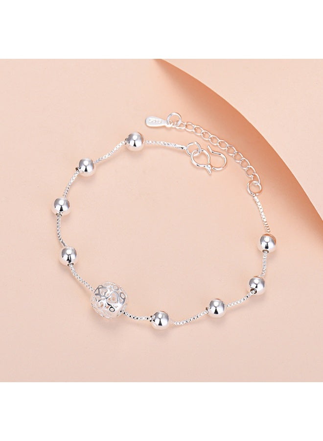 S925 pure silver bracelet niche jewelry Korean style temperament Korean retro female ins style high-end couple silver jewelry bracelet jewelry