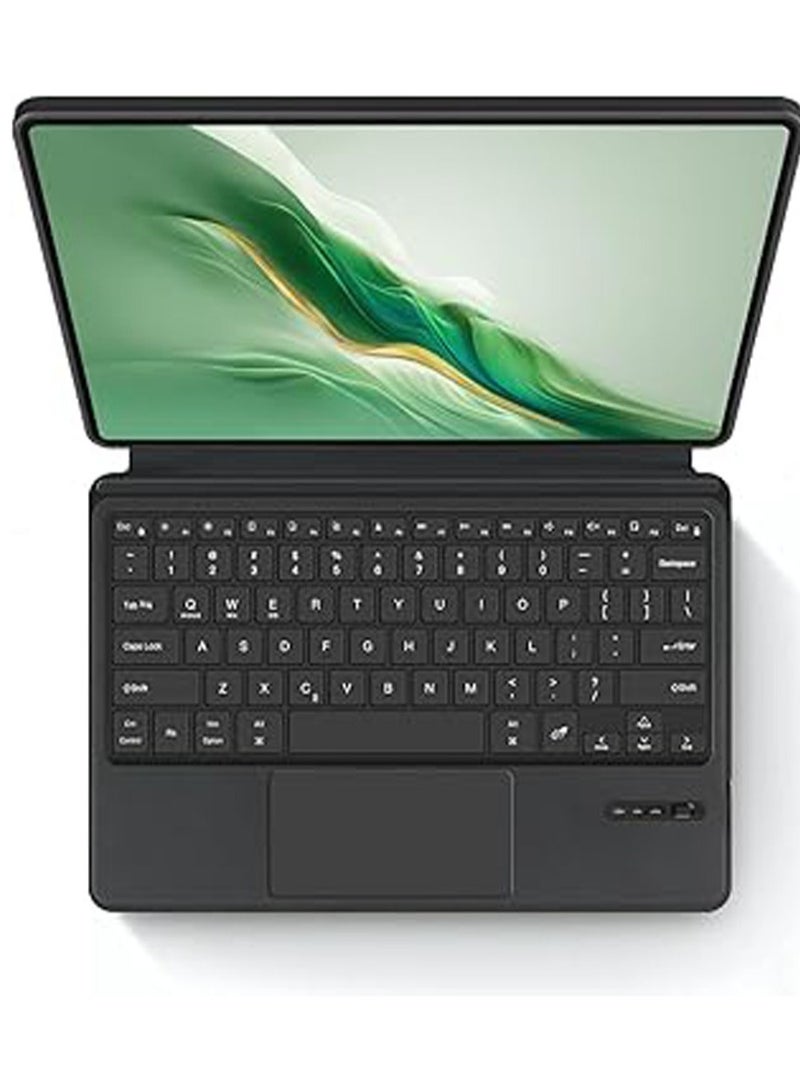 لوحة مفاتيح متوافقة مع جهاز Honor MagicPad 2 بحجم 12.3 بوصة (2024)، لوحة مفاتيح لاسلكية تعمل بالبلوتوث ذات محاور لمس، مع غطاء من الجلد لجهاز Honor MagicPad 2 - Image 2
