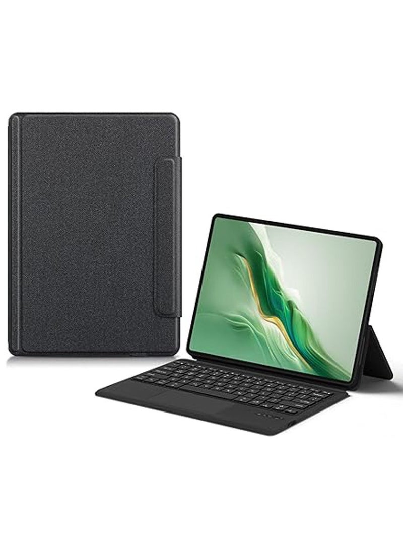 لوحة مفاتيح متوافقة مع جهاز Honor MagicPad 2 بحجم 12.3 بوصة (2024)، لوحة مفاتيح لاسلكية تعمل بالبلوتوث ذات محاور لمس، مع غطاء من الجلد لجهاز Honor MagicPad 2 - Image 1