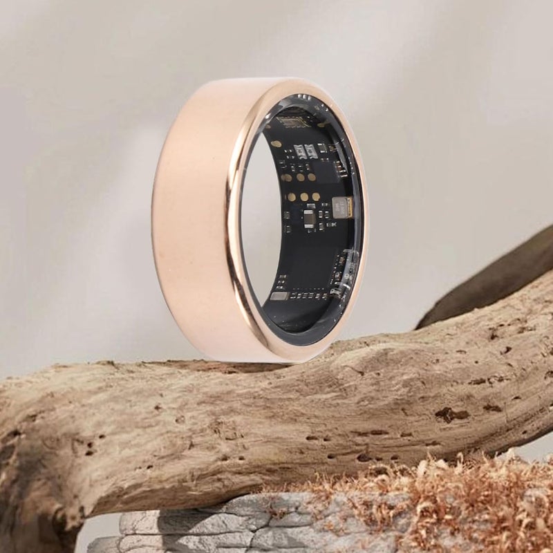 Smart Ring Health Tracker, Size 8 Step Counter Waterproof Fitness Sleep Tracking Ring Step Counter Waterproof Fitness Ring Fitness Tracker Ring 24 Hours Monitor for 5-7 Days Battery Life (Rose Gold) - Image 4