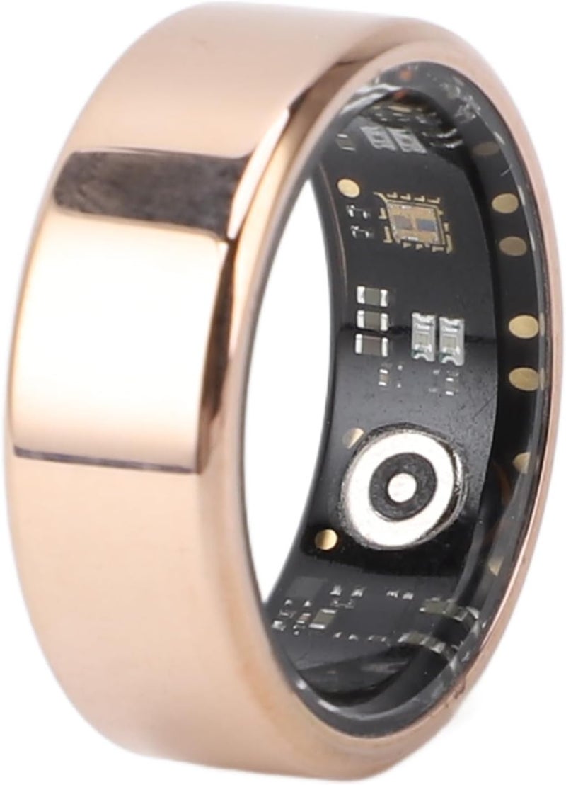 Smart Ring Health Tracker, Size 8 Step Counter Waterproof Fitness Sleep Tracking Ring Step Counter Waterproof Fitness Ring Fitness Tracker Ring 24 Hours Monitor for 5-7 Days Battery Life (Rose Gold) - Image 1