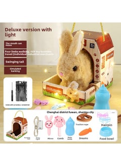 Generic Children's Toy Rabbit Walking Can Call Baby Electric Plush Pet Can Make A Sound Boy Girl Pet Play House-Colour:The White Rabbit (can Bark And Jump) Will Give You A Carrot + Rope-Specification:Charger + Battery + Screwdriver  - Image 3