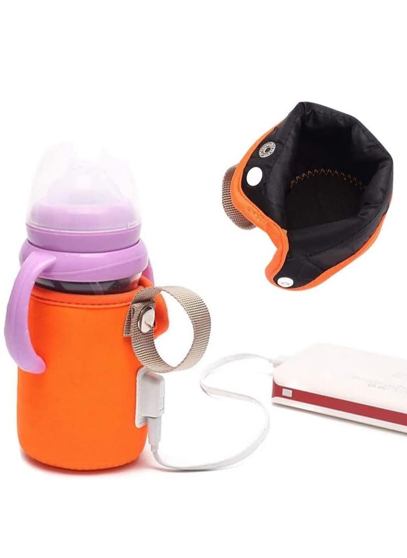 GUDOO Bottle Warmer Bag Milk Bottle Warmer Cover Feeding Bottle Heated Cover Portable Beverage Baby Bottle Warmer for Car Travel Shopping  - Image 1