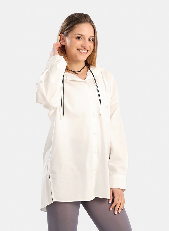 Carina Relaxed-Fit Hooded Shirt - Image 2