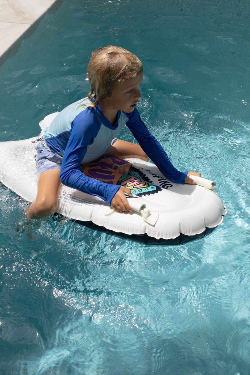 Sunnylife Kids Surf Mat, Shield Surf Chalk Design, Durable Inflatable Bodyboard for Beach & Pool, Lightweight & Easy to Carry, Fun Water Toy for Children & Beginners - Image 3