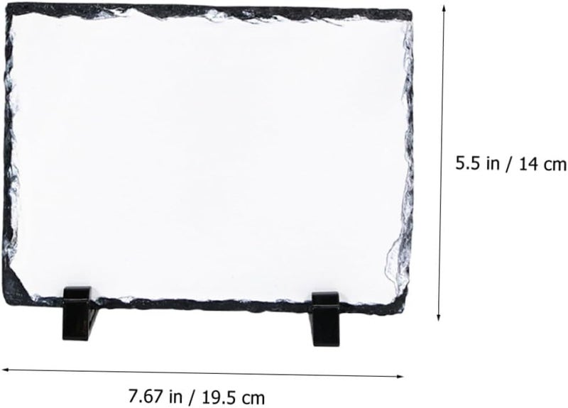 Sublimation Blank Photo Frame 14x19.5cm Glossy Rock Slate DIY Heat Transfer Picture Frame for Desktop Home Décor - Image 2