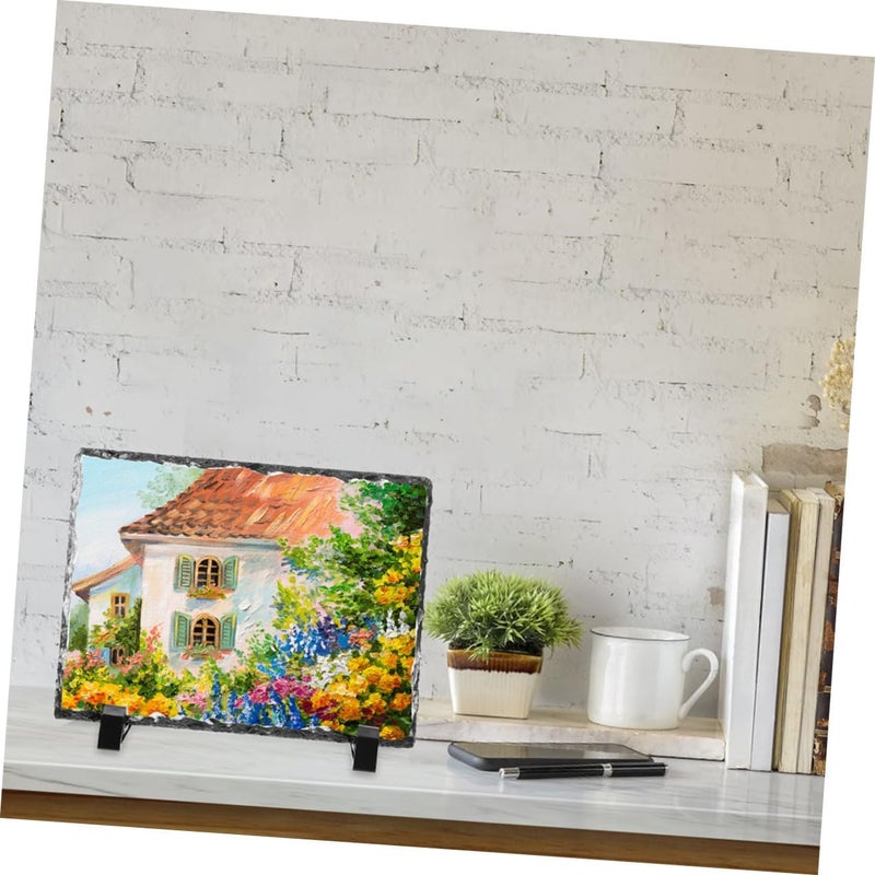 Sublimation Blank Photo Frame 14x19.5cm Glossy Rock Slate DIY Heat Transfer Picture Frame for Desktop Home Décor - Image 4