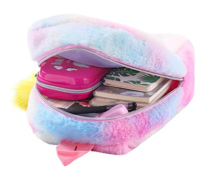 Frantic Kids Soft Animal Cartoon Travelling School Bag Soft Plush Backpacks Boys Girls Baby for 2 to 5 Years Baby/Boys/Girls Nursery, Preschool (Multi Sweet Cat Furr) - Image 4