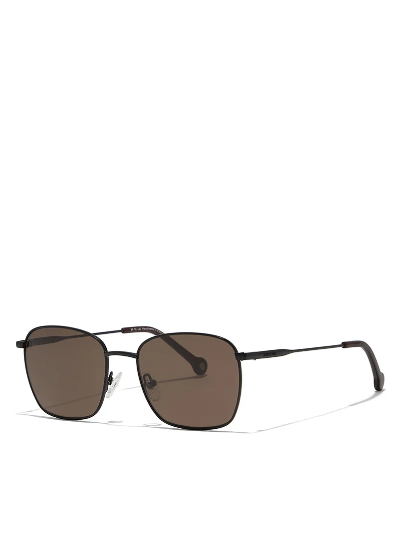 30 سندايز 30Sundays RUST,Men Sunglasses, Square Sunglasses, UV Protection: UV400 (Black,Brown)