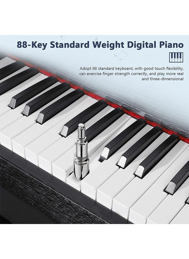 Jidyous - 88- Key Hammer Weighted Digital Keyboard Piano,Full Size Keyboard Piano, with3 Pedals, MIDI/Headphone/Audio Output Feature, Suitable for Beginners/Adults - Image 1