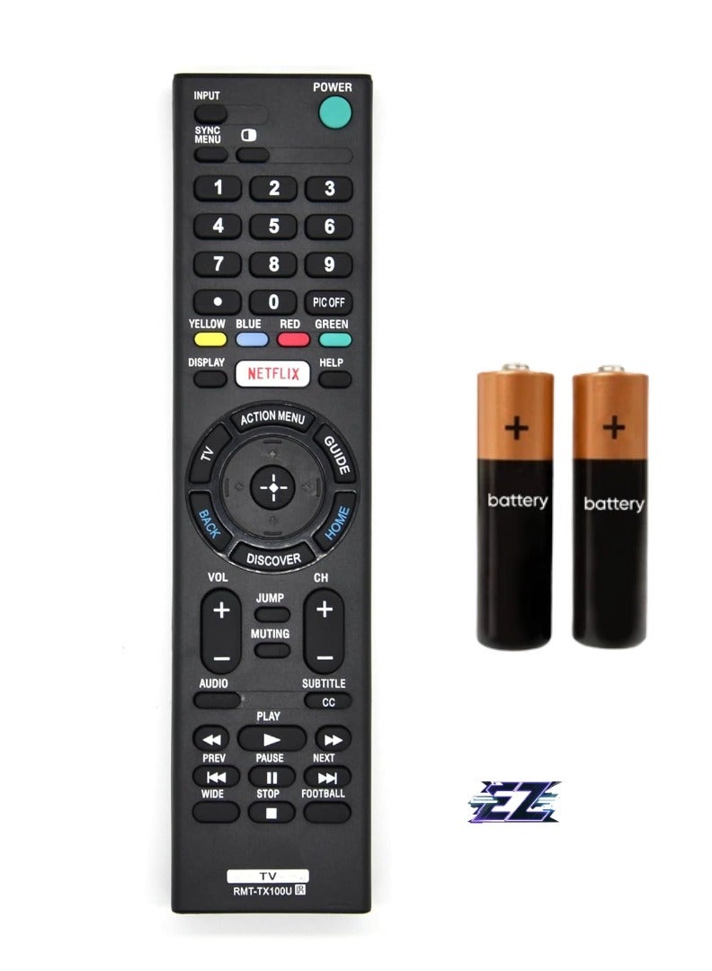 ELTRAZONE RMT-TX100U Universal Remote Control for Sony TV – Compatible with All Sony and Bravia TV Models, Features Netflix Button, Full Functionality, Easy Setup - Image 1