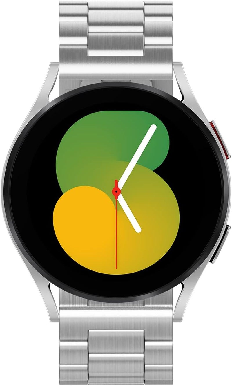 Simpeak Band Compatible with Samsung Galaxy Watch 7 6 5 4 40mm44mm 20mm Watch Bands Stainless Steel Bands Compatible with Galaxy Watch Active 2Active Women Men Wirstband Silver - Image 2