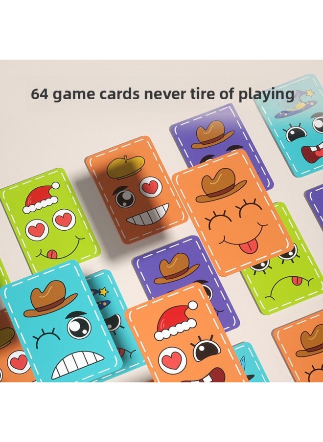 Children's Face-changing Building Blocks Rubik's Cube Smiling Facial Expression Battle 3-6 Year-old Baby's Mold Square Parent-child Interactive Toy Sanmu-Color:Upgrade To Six Building Blocks For Happier [white Iron Box] Four-player Battle Face-changing Rubik's Cube + Grab  - Image 5
