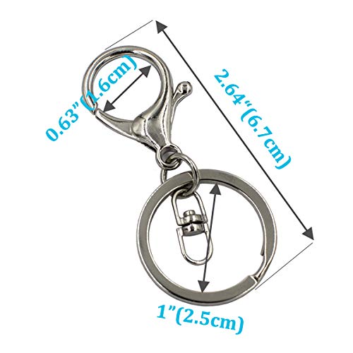 DGOL 30 Sets Lobster Trigger Swivel Clasps Hook Clips Keychain Ring Carabiner Buckles with 3 Color - Image 5