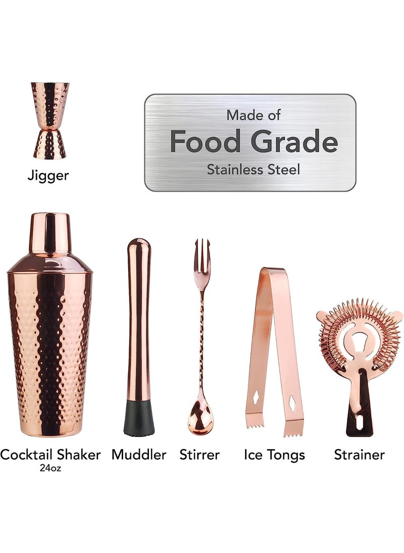 Arora Moscow Mule Barware Set  23pc  Copper Plated Stainless Steel  Professional Bar Tools for Drink Mixing Home Bar Party  - Image 5