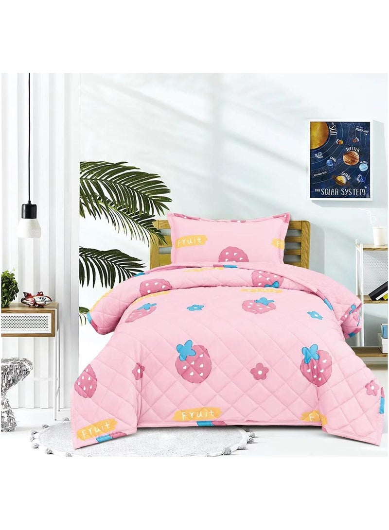 Winter Velvet Fur Comforter Set for Kids 3pcs Single Size Includes Comforter Set and Fitted Sheet Pillow House